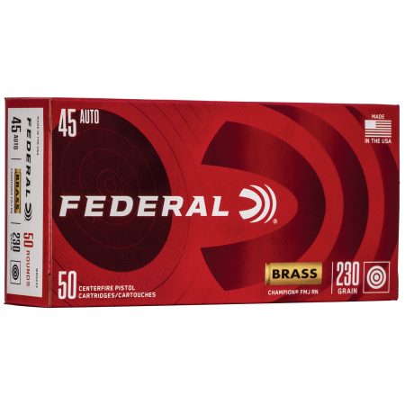 Federal - Federal Champion 45 ACP 230 Grain Full Metal Jacket Ammo - Reliable Target-Grade Performance