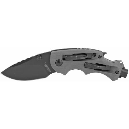 Kershaw - Kershaw Shuffle DIY Folding Knife with Screwdriver Bits and Bottle Opener, 2.4-Inch Blade, Gray/Black