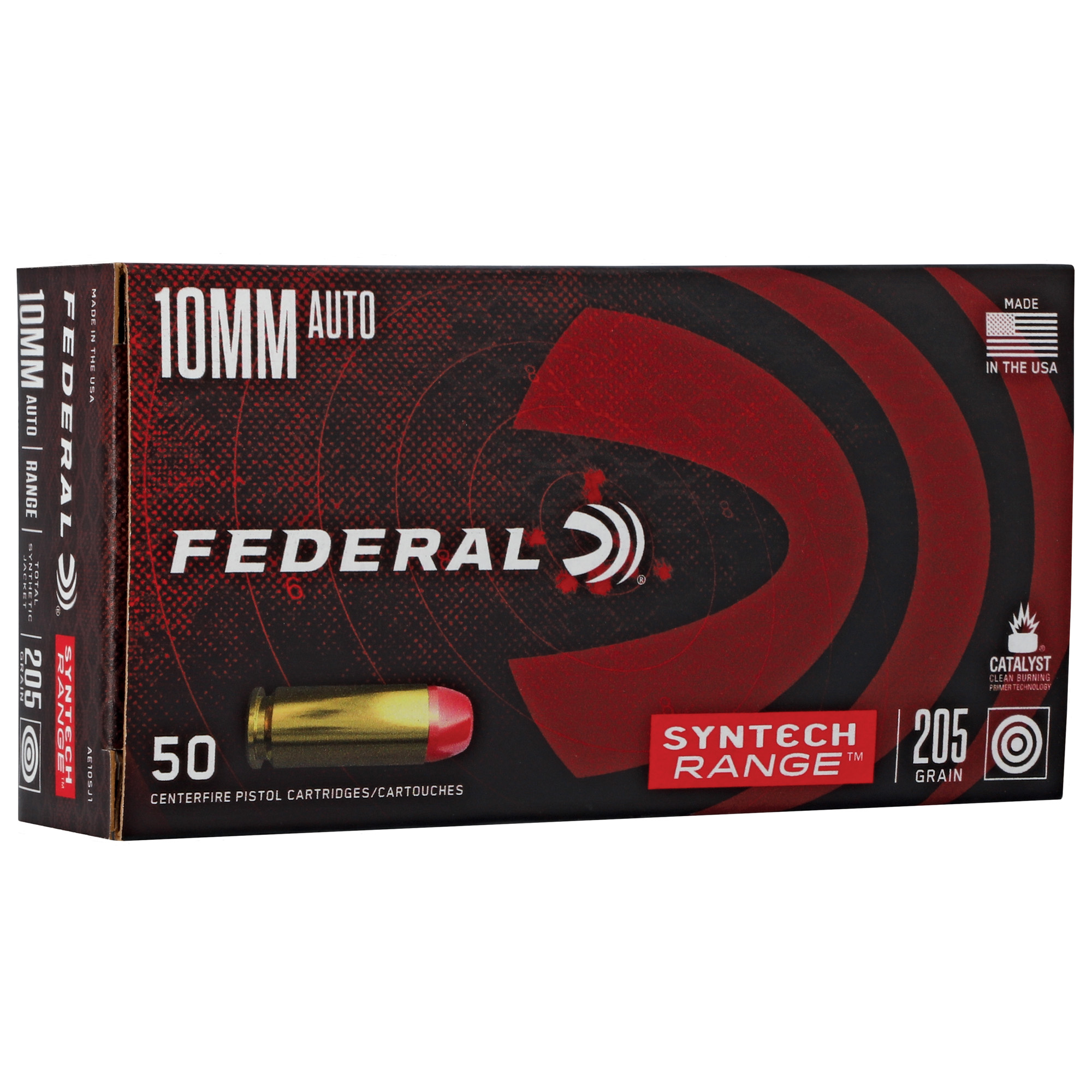 Federal - Federal American Eagle 10mm 205 Grain Total Synthetic Jacket Ammunition (Box of 50, Case of 500)