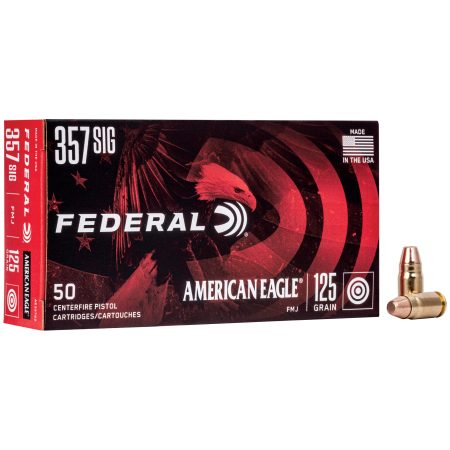 Federal - Federal American Eagle 357 SIG 125 Grain FMJ Ammunition (50 Rounds per Box)