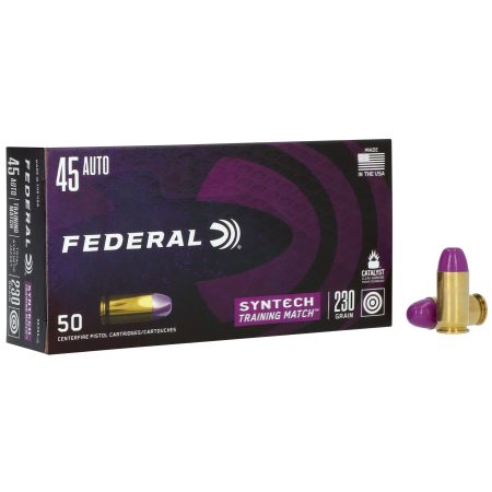 Federal - Federal Syntech 45 ACP 230-Grain Total Synthetic Jacket Ammunition - 50 Rounds per Box