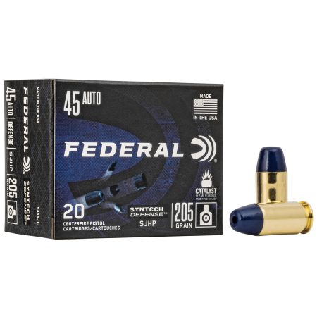 Federal - Federal Syntech Defense .45 ACP 205 Grain Semi-Jacketed Hollow Point Ammunition - Box of 20 Rounds