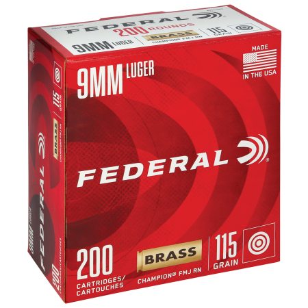 Federal - Federal Champion 9mm 115-Grain Full Metal Jacket Ammunition (Box of 200, Case of 1000)