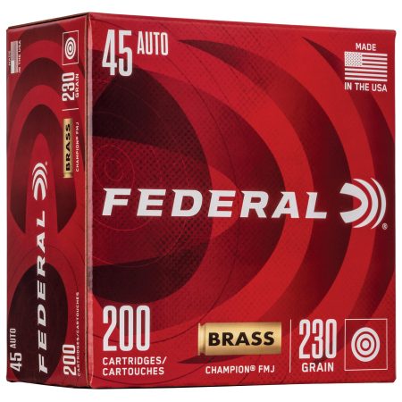 Federal - Federal Champion .45 ACP 230-Grain Full Metal Jacket Ammunition – 200 Rounds