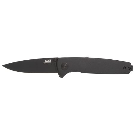 SOG Knives & Tools - SOG Twitch III Folding Knife with 3.1-inch 154CM Steel Blade, Blackout Handle