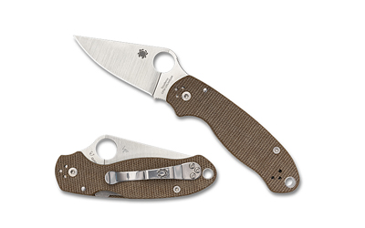 Spyderco - Spyderco Para 3 CruWear Brown Micarta Folding Knife - Model C223MPCW