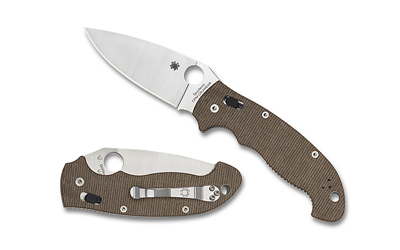 Spyderco - Spyderco Manix 2 XL Brown Canvas Micarta Folding Knife with CPM CRU-WEAR Steel – Model C95MPCW2