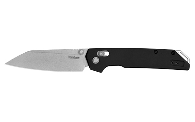 Kershaw - Kershaw Iridium Reverse Tanto Folding Knife - 3.4-inch Plain Edge with D2 Steel, Black and Silver