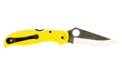 Spyderco - Spyderco Stretch 2 XL Salt Lightweight Folding Knife with H-2 Steel Blade and Yellow FRN Handle - Image 2