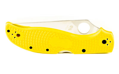 Spyderco - Spyderco Stretch 2 XL Salt Lightweight Folding Knife with H-2 Steel Blade and Yellow FRN Handle - Image 3
