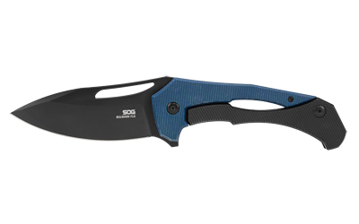 SOG Knives & Tools - SOG Bulwark Folding Knife with 3.5-Inch D2 Steel Blade, Blue Handle