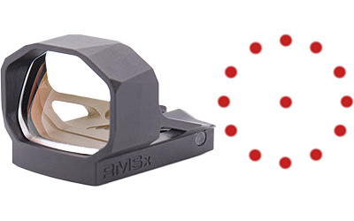 Shield Sights - Shield Sights RMSx Reflex Sight with 65 MOA Circle and 2 MOA Red Dot - Larger Lens for Competitive Shooting