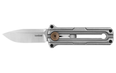 Kershaw - Kershaw Cybernet 2.4-Inch Plain Edge Out-the-Front Folding Knife in Silver