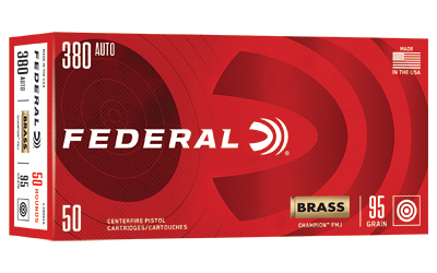 Federal - Federal Champion 380 ACP 95-Grain Full Metal Jacket Ammunition (Part #C38095A)