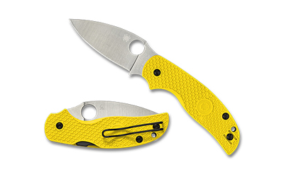 Spyderco - Spyderco Sage 5 Salt Folding Knife with CPM MagnaCut Blade – 3 Inch PlainEdge, Yellow FRN Handle