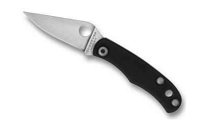 Spyderco - Spyderco Bug G-10 Folding Knife with Black Handle and Plain Edge
