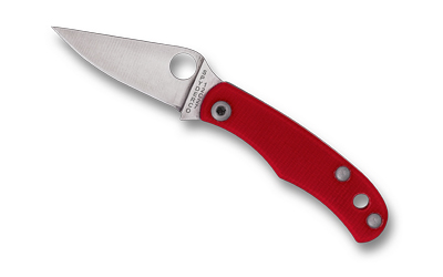 Spyderco - Spyderco Bug G-10 1.27-Inch Red Folding Knife with Plain Edge