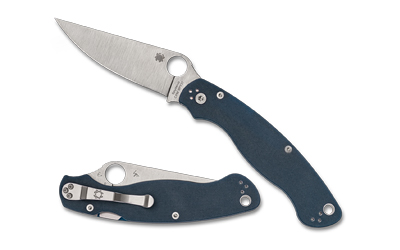 Spyderco - Spyderco Military 2 Folding Knife with CPM SPY27 Steel and Blue G-10 Handle – Model C36GPCBL2