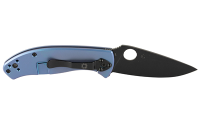 Spyderco - Spyderco Tenacious TI Folding Knife with Blue Handle and Black Coated Blade – Part C122TIBLBKP - Image 2