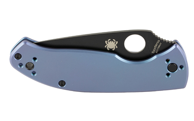 Spyderco - Spyderco Tenacious TI Folding Knife with Blue Handle and Black Coated Blade – Part C122TIBLBKP - Image 3