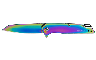 Kershaw - Kershaw Misdirect Model 1365RBW Rainbow PVD Folding Knife with Plain Edge