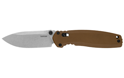 Kershaw - Kershaw Broadside Spear Point Folding Knife with D2 Steel and Flat Dark Earth Handle