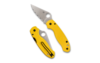 Spyderco - Spyderco Para 3 Lightweight Salt Folding Knife with CPM MagnaCut Blade – Yellow Handle