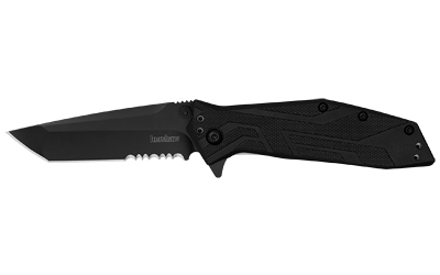Kershaw - Kershaw Brawler 1990ST Folding Knife with Serrated Edge, 3-inch Blade, Black