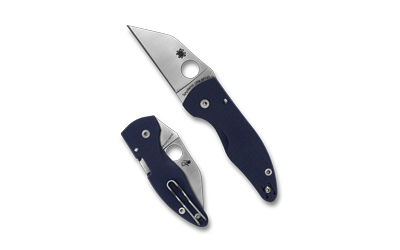 Spyderco - Spyderco MicroJimbo G10 2.45-Inch Blue Folding Knife - Compact EDC with CPM SPY27 Blade