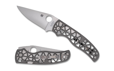 Spyderco - Spyderco Edgerati Folding Knife - Geometric Handle, CPM-S30V Steel, 3.57 Inches, Gray