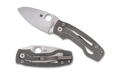 Spyderco - Spyderco PITS 2 SLIPIT Folding Knife – Titanium Handle, M398 Steel Blade, Ambidextrous Design
