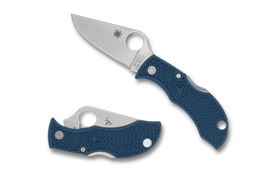 Spyderco - Spyderco Manbug Folding Knife with CPM SPY27 Steel and Blue Handle