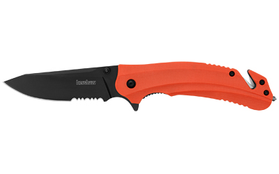 Kershaw - Kershaw Barricade Serrated Folding Knife, 3.5-inch, Orange and Black, Model 8650ST