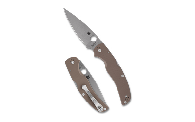 Spyderco - Spyderco Native Chief Folding Knife with CPM 15V Steel, 4.08-Inch Blade, Brown G-10 Handle