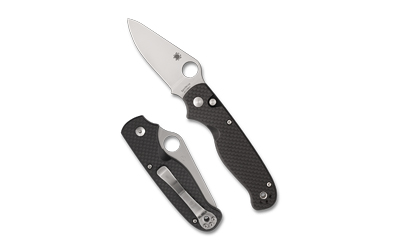 Spyderco - Spyderco ButtonUp CF PE Folding Knife with 8Cr13MoV Steel and Button Lock Mechanism