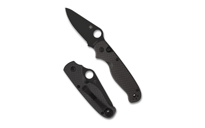 Spyderco - Spyderco ButtonUp CF PE 3.27-inch Folding Knife with Black Handle