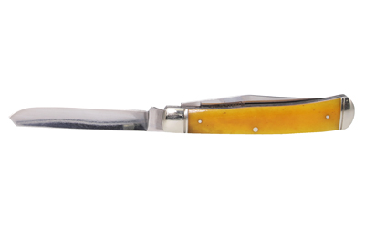 Cold Steel - Cold Steel Trapper Folding Knife with Yellow Bone Handle and Plain Edge