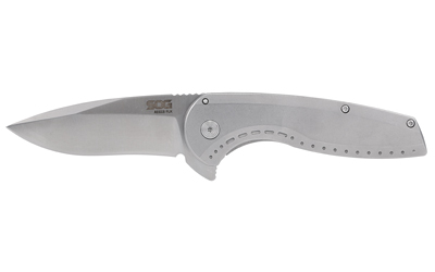 SOG Knives & Tools - SOG Aegis FLK 2.0 Folding Knife with 3.25-Inch Drop Point Blade, Silver