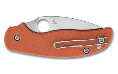 Spyderco - Spyderco Sage 6 CPM REX 121 Folding Knife with Orange G-10 Handle and Button-Release Compression Lock - Image 2