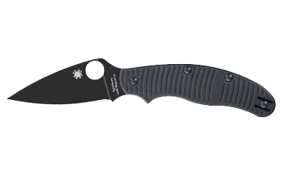 Spyderco - Spyderco UK PenKnife Salt Black Folding Knife with CPM MagnaCut Steel and DLC Coating