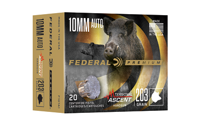 Federal - Federal Terminal Ascent 10mm 203 Grain Hollow Point Ammunition (20 Rounds per Box)