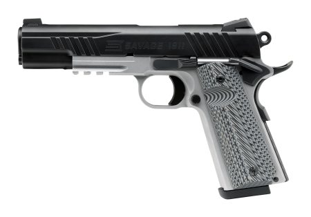 Savage Arms - Savage Arms 1911 GOV 45 ACP Matte Black Semi-Auto Pistol with VZ G10 Grips and Picatinny Rail
