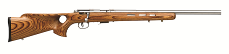 Savage Arms - Savage Arms 93R17 BTVSS Bolt Action Rifle in 17 HMR with Stainless Finish and Laminate Thumbhole Stock