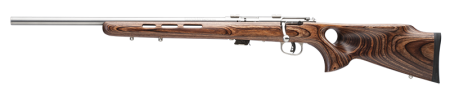 Savage Arms - Savage Arms Mark II BTVLSS Bolt Action Rifle in 22 LR with Stainless Finish and Laminate Thumbhole Stock