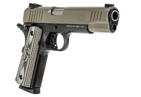 Taurus - Taurus 1911FS 45 ACP Semi-Auto Pistol with Sand Cerakote Finish and VZ Custom Grips