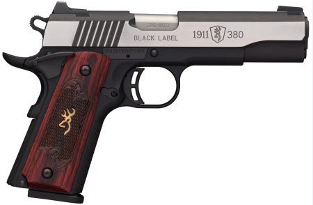 Browning - Browning 1911-380 Medallion Pro Semi-Auto Pistol with Night Sights and Rosewood Grips