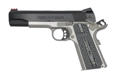 Colt - Colt Series 70 Competition Plus 45 ACP Semi-Auto Pistol with Blued Finish and Novak Adjustable Fiber Optic Sights