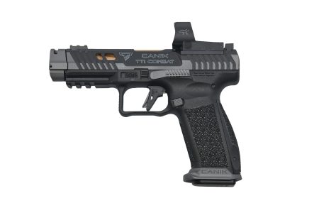 CANIK - CANIK TTI Combat 9mm Semi-Auto Pistol with Smoke Cerakote Finish and 21+1 Capacity