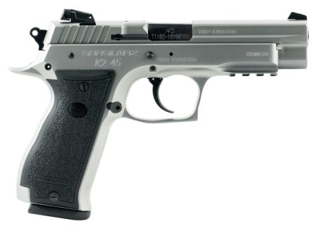 SAR Firearms - SAR Firearms K2 .45 ACP Semi-Auto Pistol with 14+1 Capacity and Stainless Finish