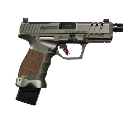 SAR Firearms - SAR Firearms SAR9 Socom Compact 9mm Semi-Auto Pistol with OD Green Cerakote Finish